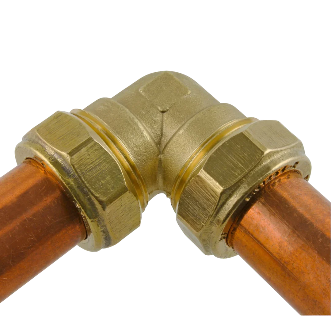10mm Brass Compression Equal Elbow fitting for plumbing in caravans and motorhomes