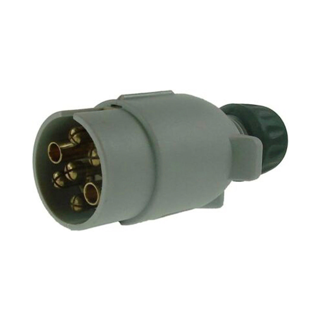 12S 7 Pin Grey Plastic Caravan Towing Plug 12V E110