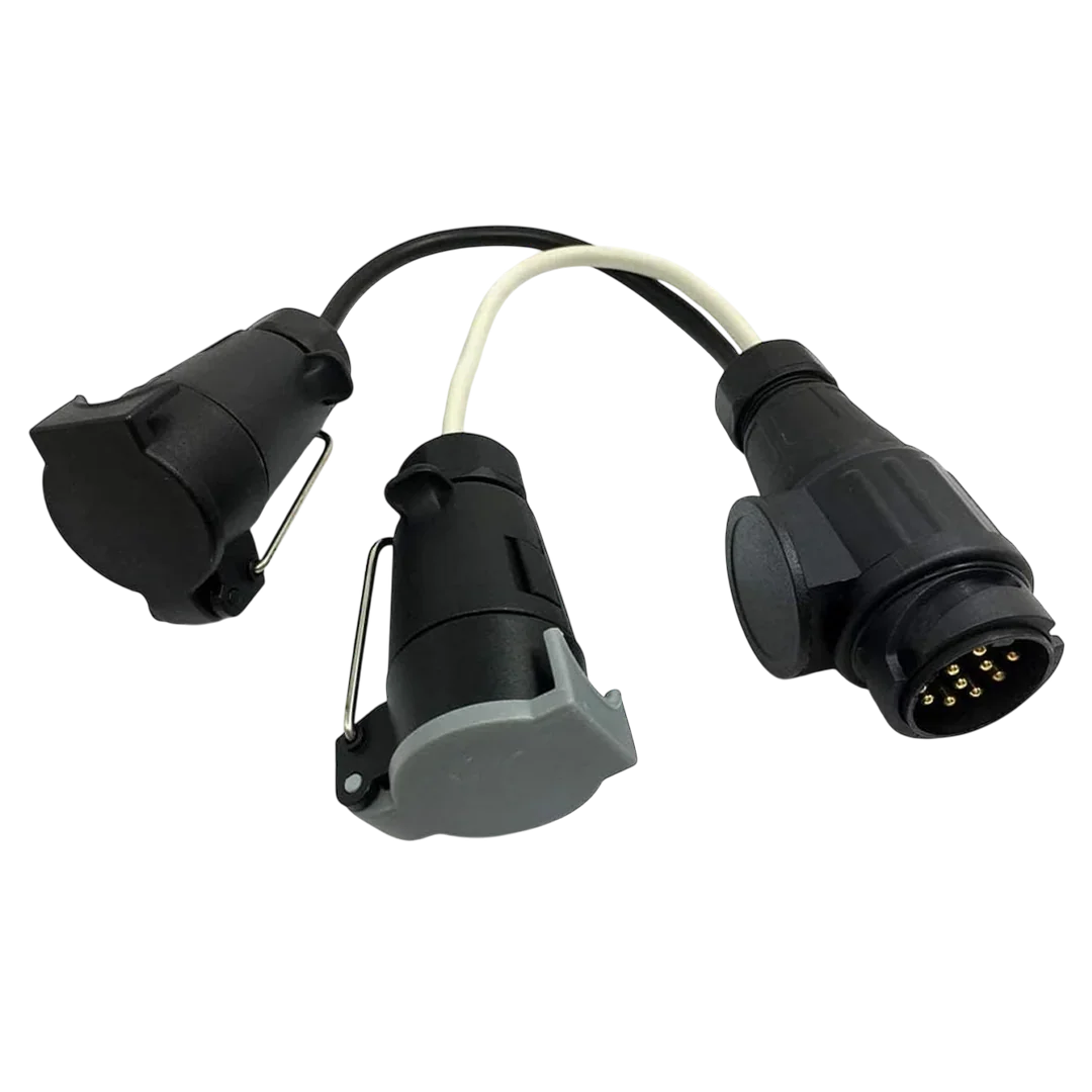 13 Pin To 7 Pin Euro Trailer Towing Adaptor 12N/12S | ThomasTouring.co.uk