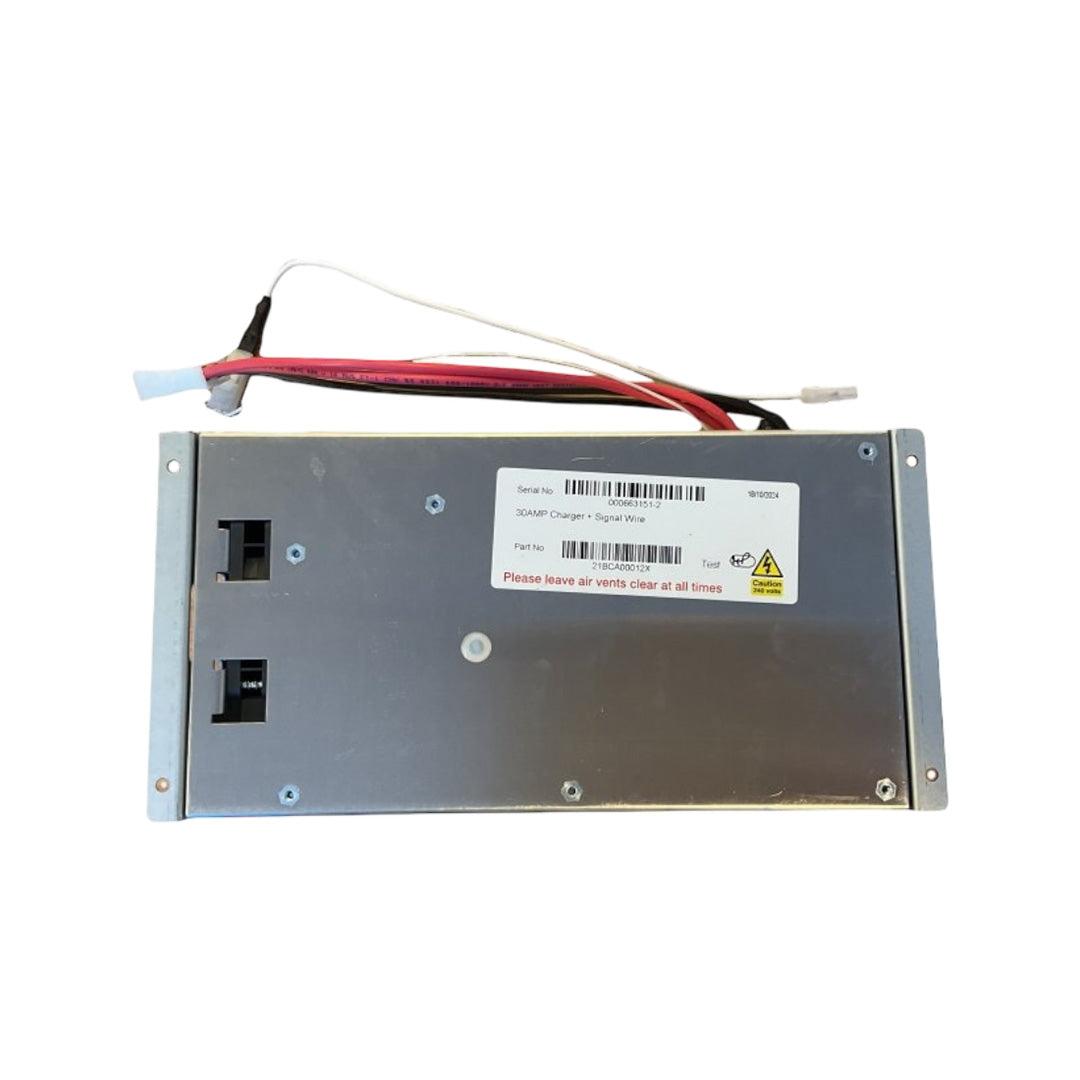 30A Powerpart transformer converting 230V mains to 12V DC supply in caravans and motorhomes