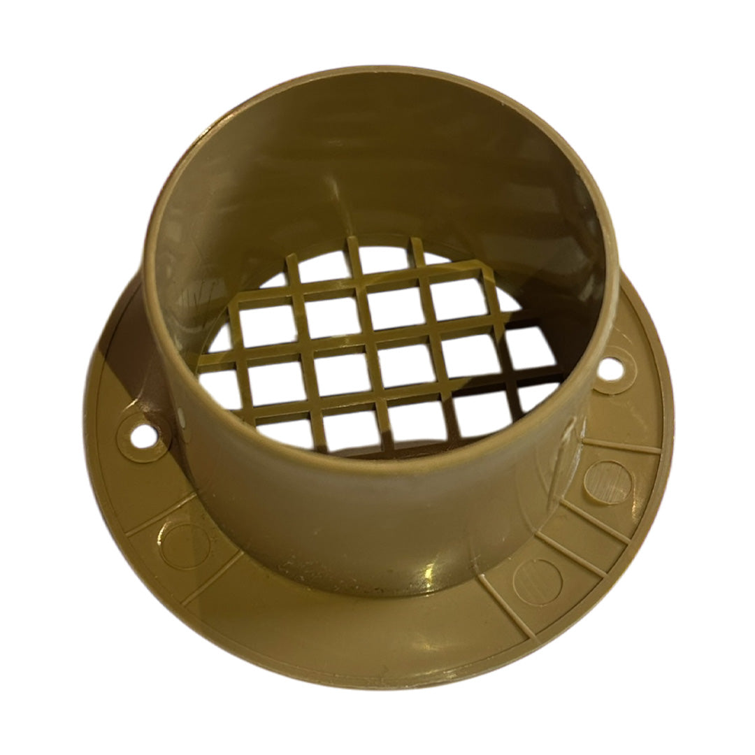 Caravan, motorhome, and campervan beige mesh floor vent 75mm for airflow