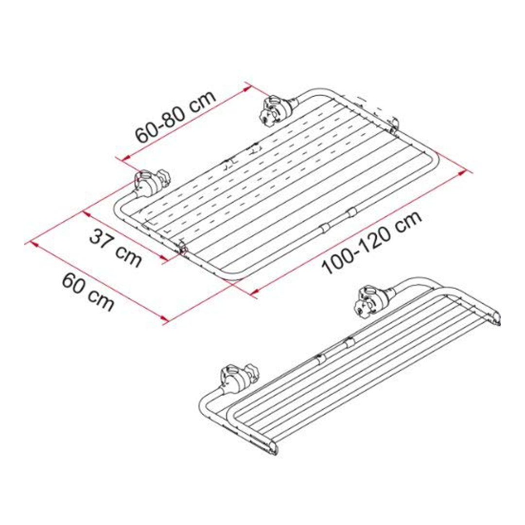 Fiamma Easy Dry Carry-Bike Clothes Airer Rack for Campervans | ThomasTouring.co.uk