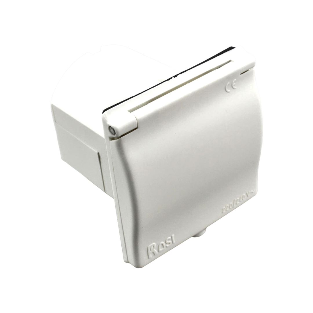 W4 20013 Flush Mains Inlet - White | 5019328200134 | ThomasTouring.co.uk