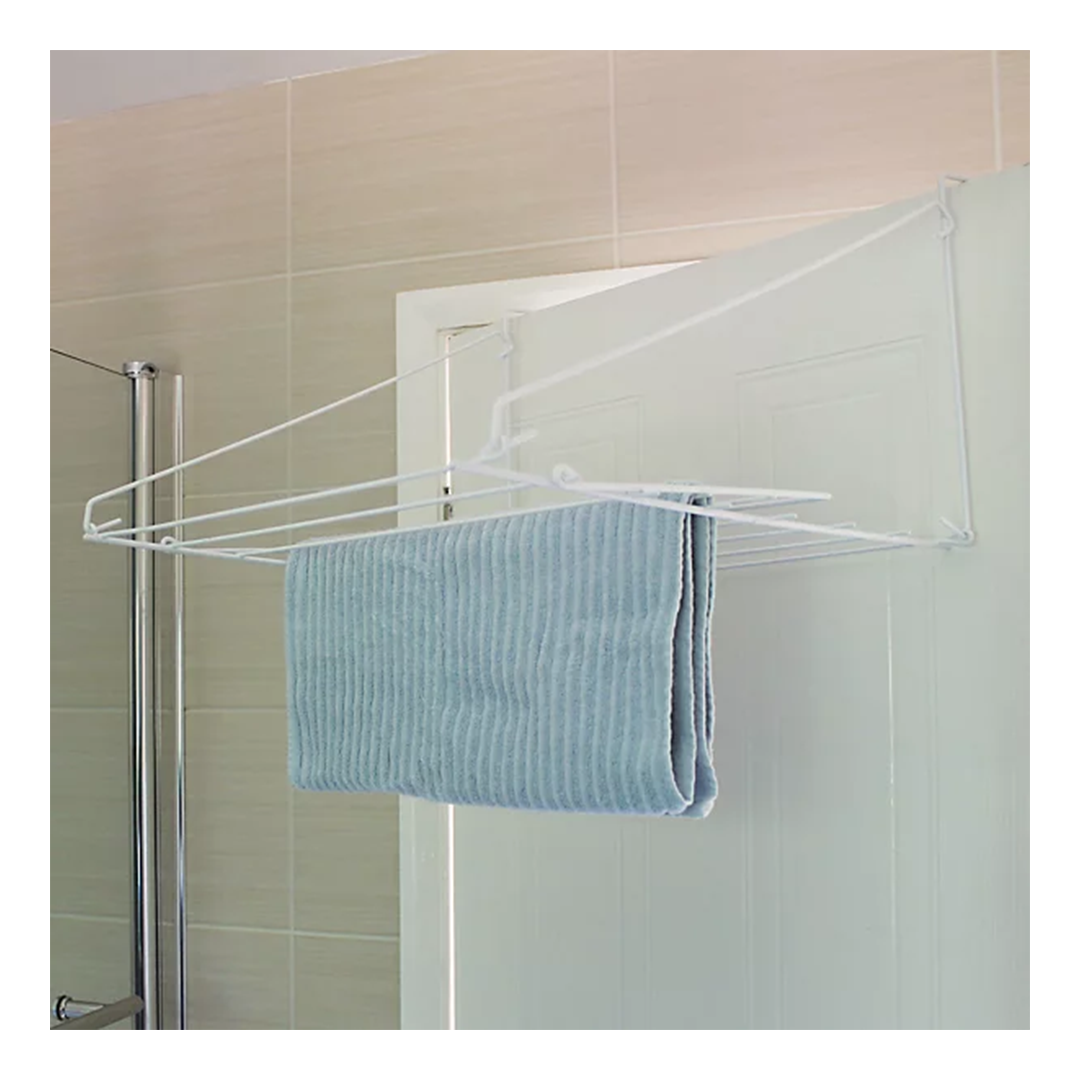 JVL Clothes Drying Rack Utility Airer | Over Door Clothes Airer | ThomasTouring.co.uk