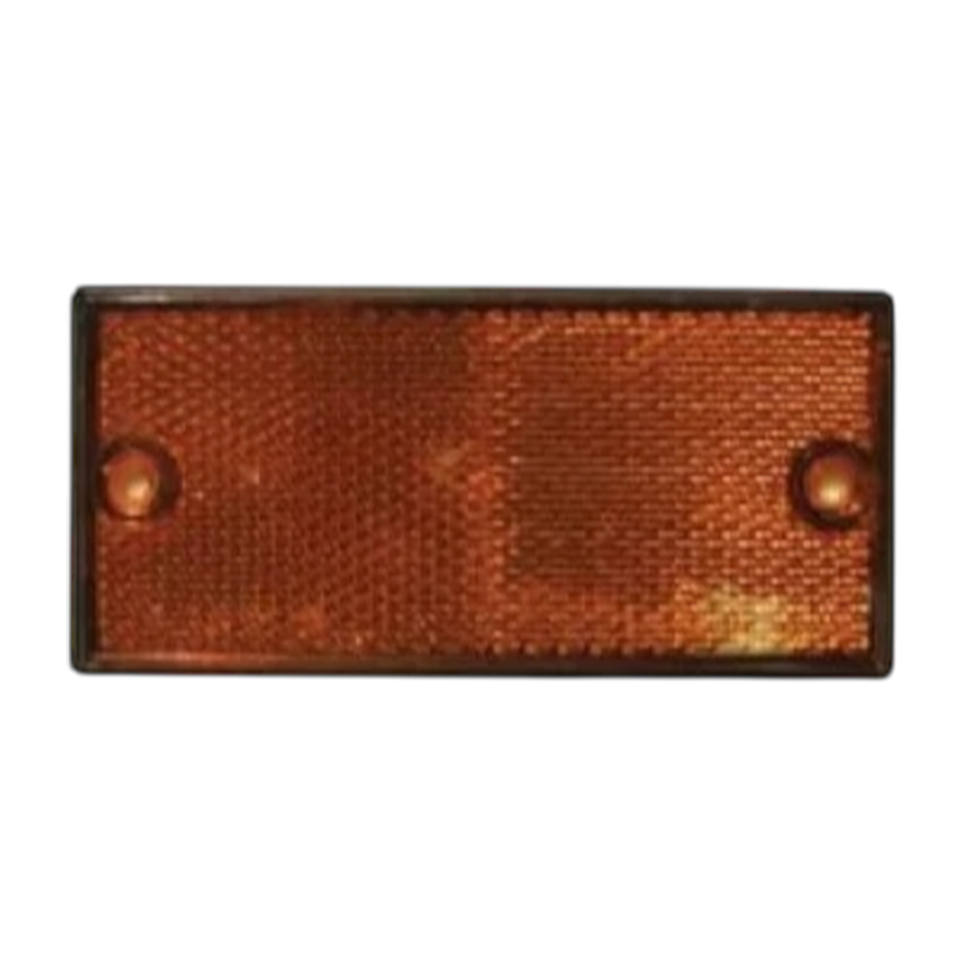 Self Adhesive Rectangular Amber Reflector 105 x 50mm for caravan motorhome trailer