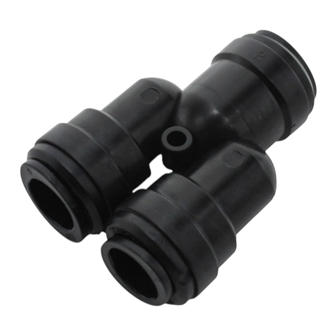 W4 Push-Fit 12mm Two-Way Water Hose Adapter for Caravans and Motorhomes