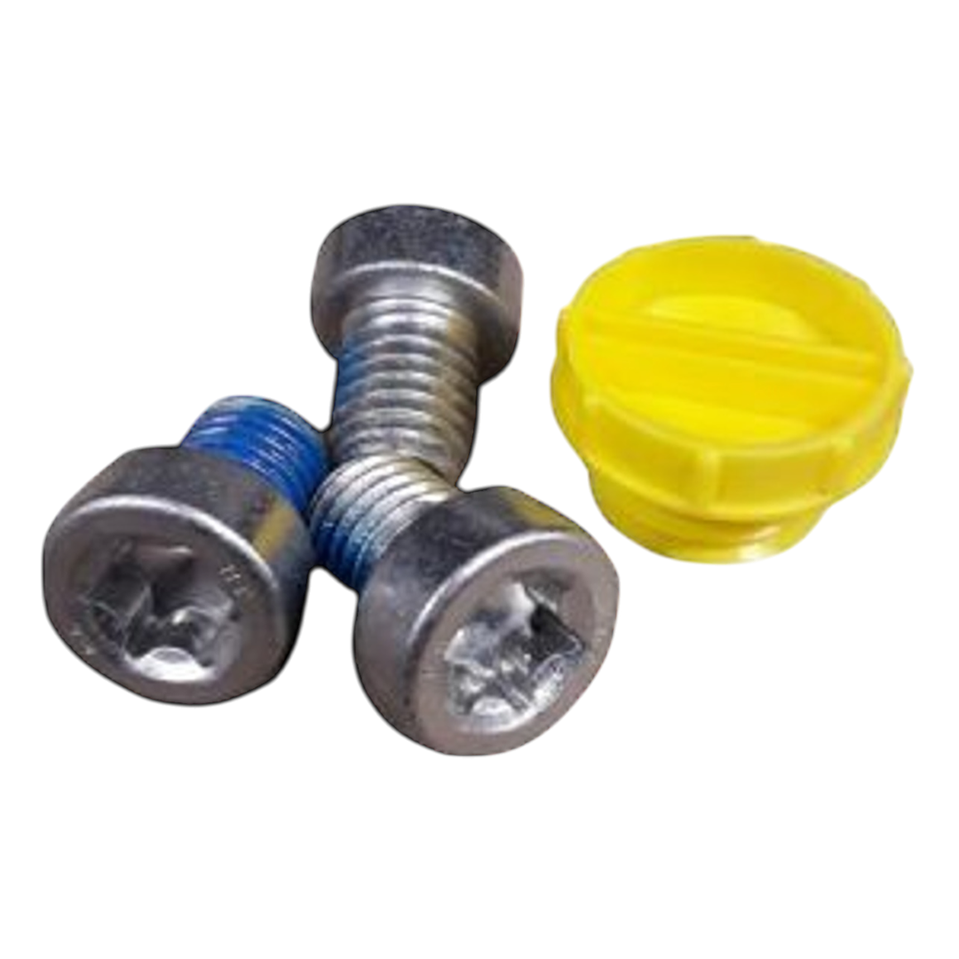 AL-KO Secure Lock Receiver Fastener Kit 1338974 with bolts and yellow receiver cap
