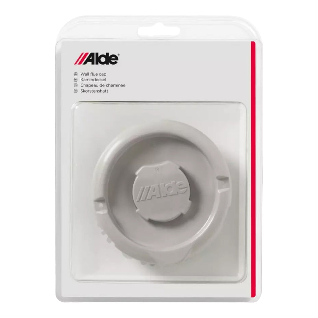Alde wall flue outlet cap in light grey for caravan or motorhome heating systems