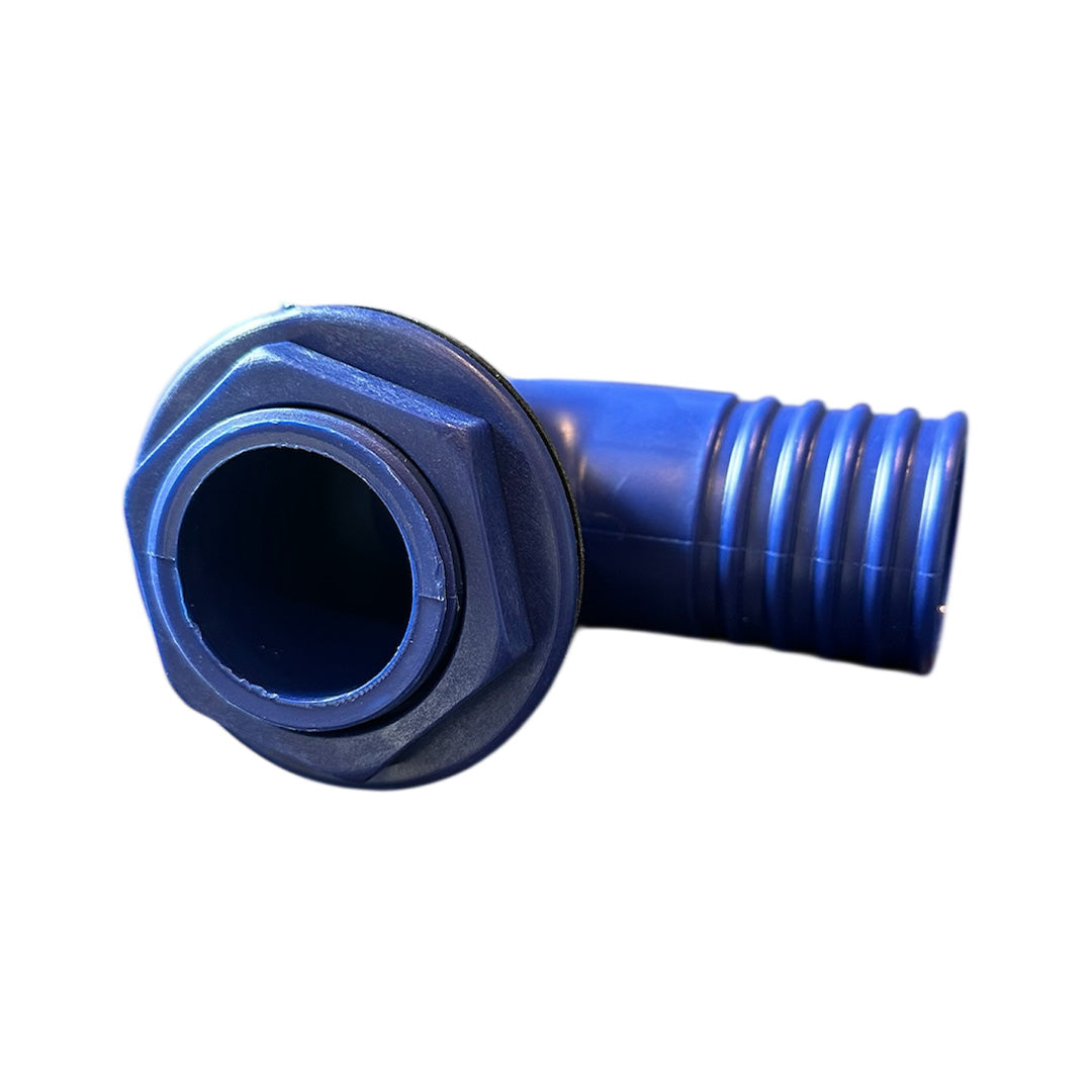 1 1/4 BSP angled hose connector with nut and washer for motorhome plumbing