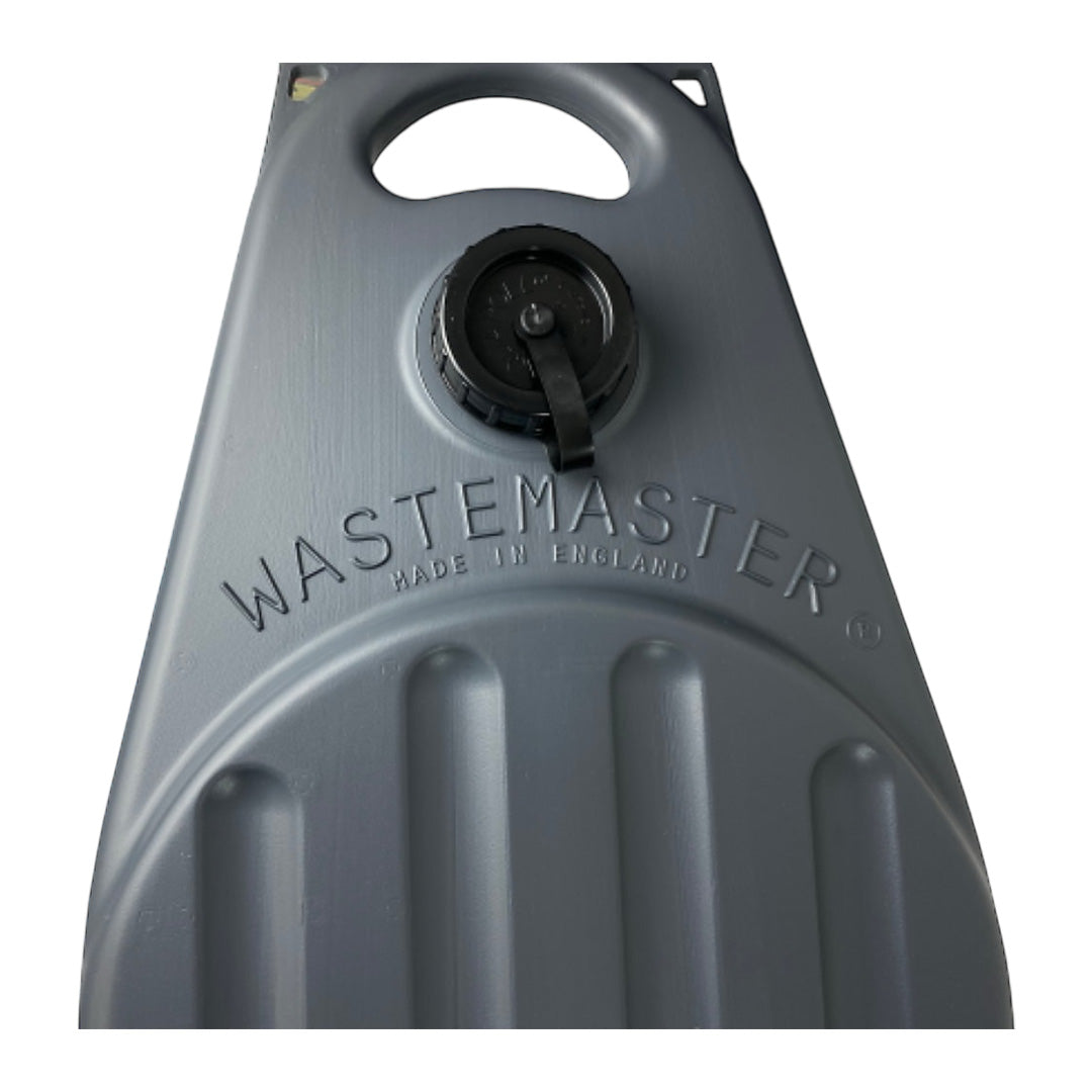 Caravan and motorhome waste carrier with bottom outlet and removable wheels