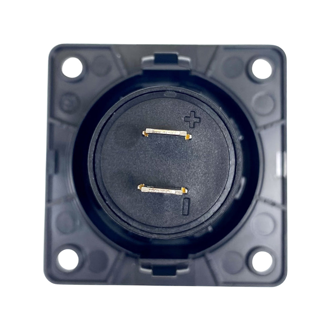 Berker wall-mounted USB socket with USB-C and USB-A ports in anthracite