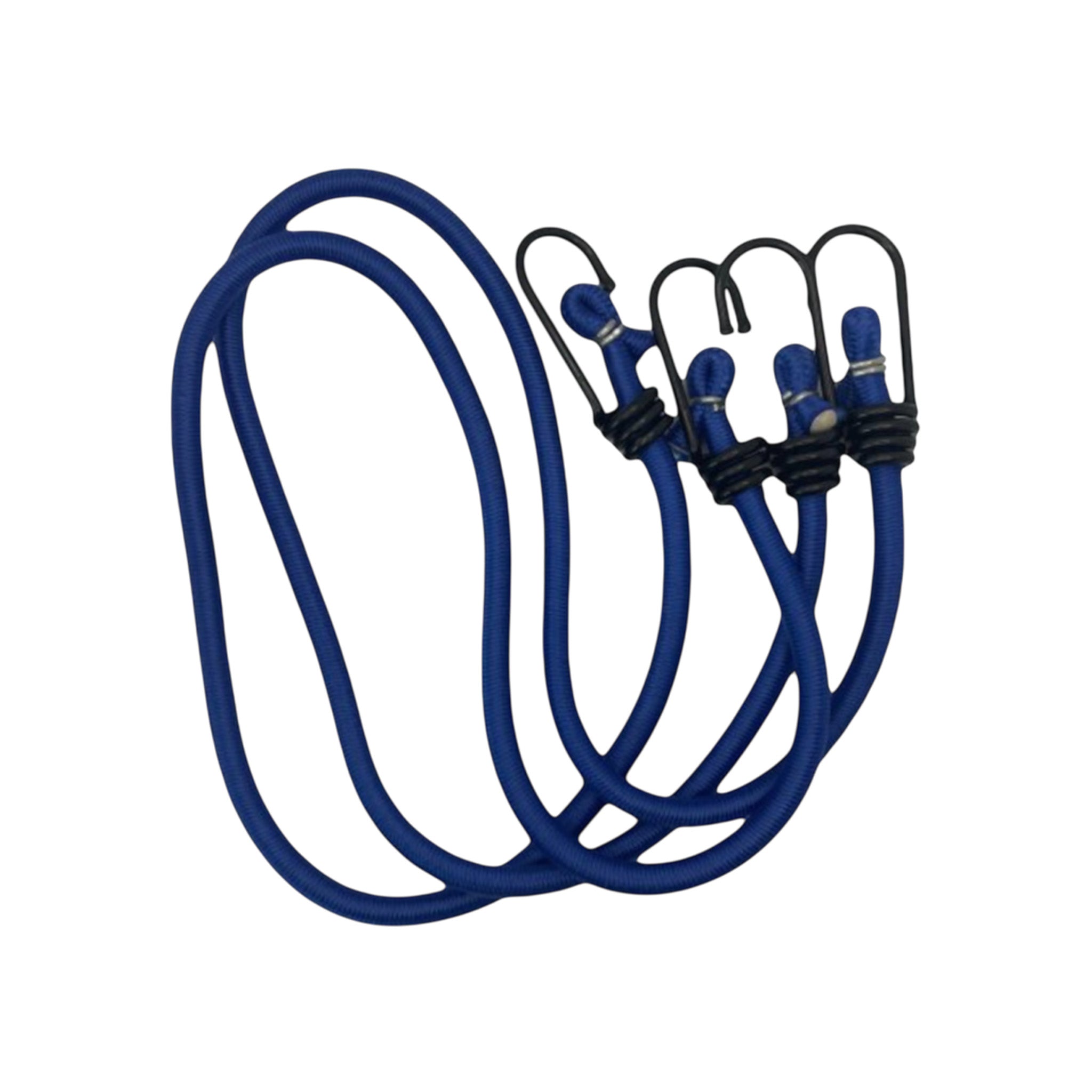 Strong 80cm blue bungee cords pack of 2 tie down straps with hooks