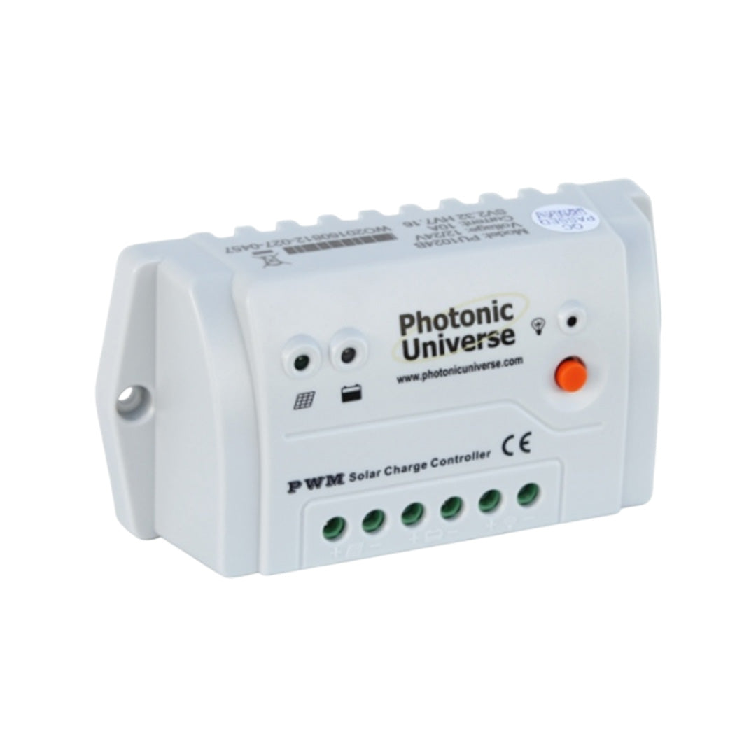 10A 12V/24V PWM solar charge controller for campervan and boat battery protection with remote monitoring options