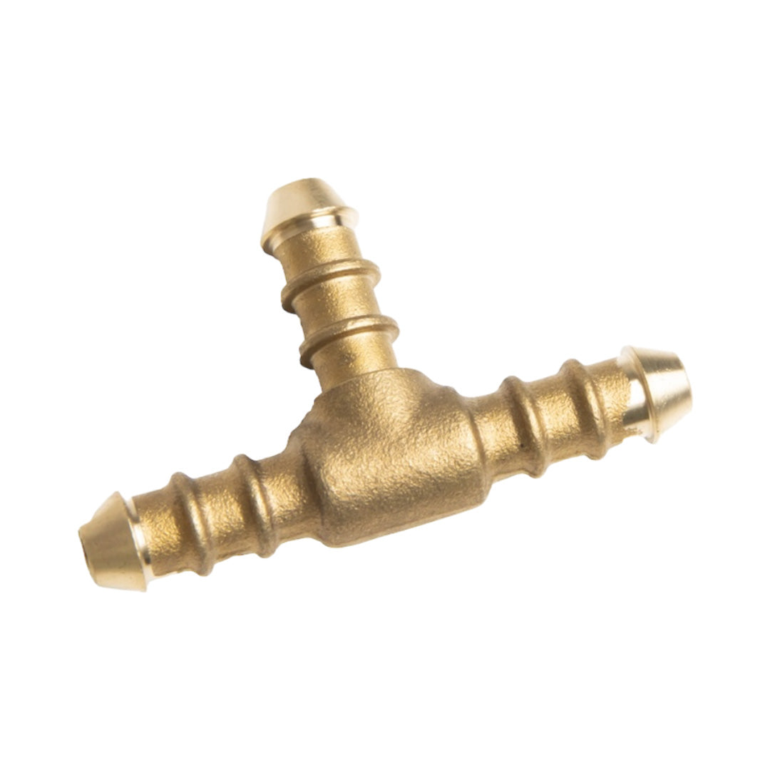 Buy 8mm Copper Nozzle Tee Connector for fuel and air systems in caravans and motorhomes