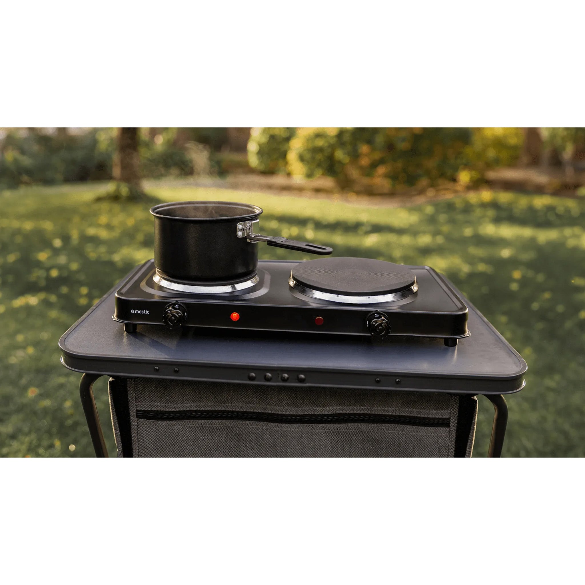 Low wattage Mestic MKT-200 electric stove ideal for motorhomes, campervans, and boats