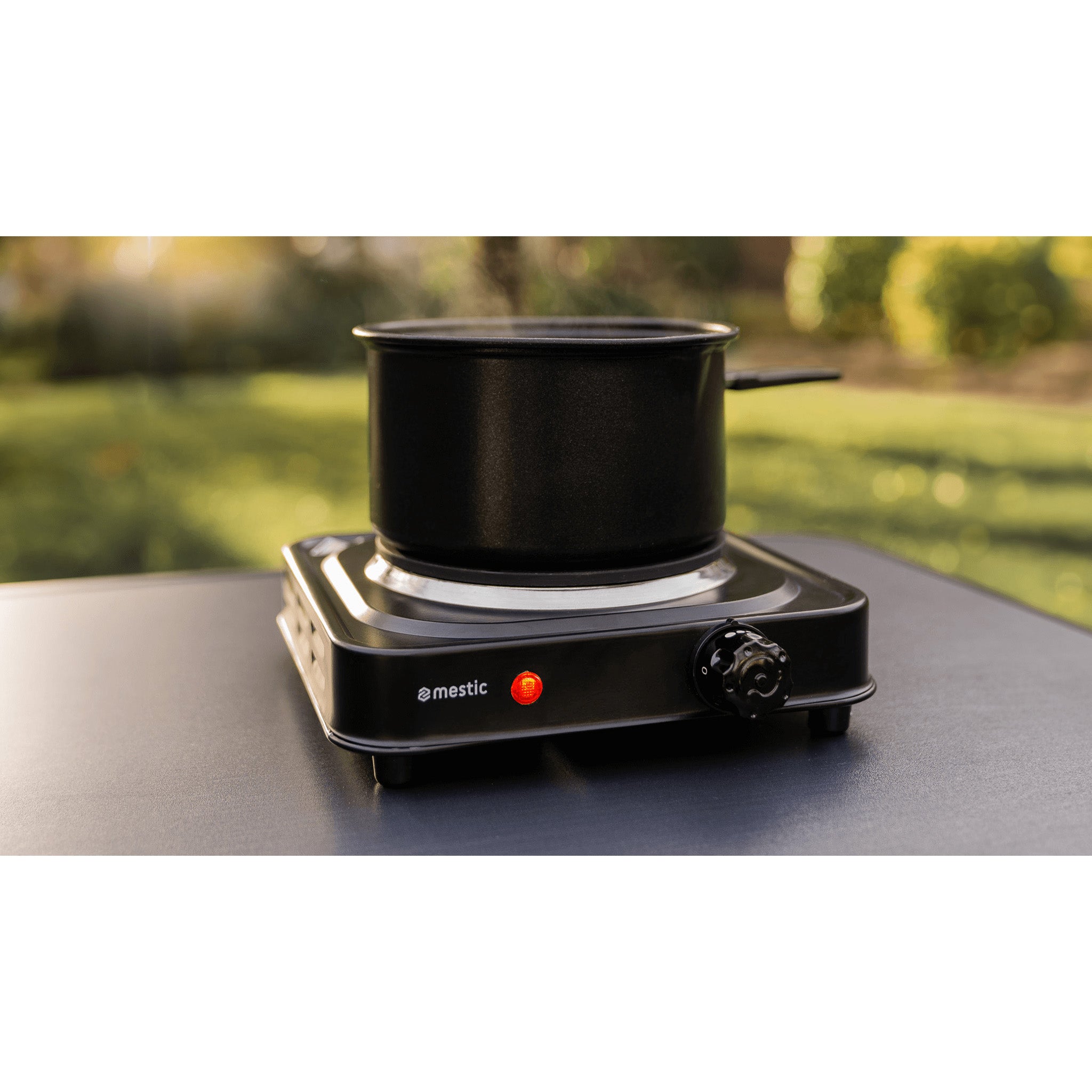Buy Mestic MKT-120 single burner electric cooker for caravans, motorhomes, and camping