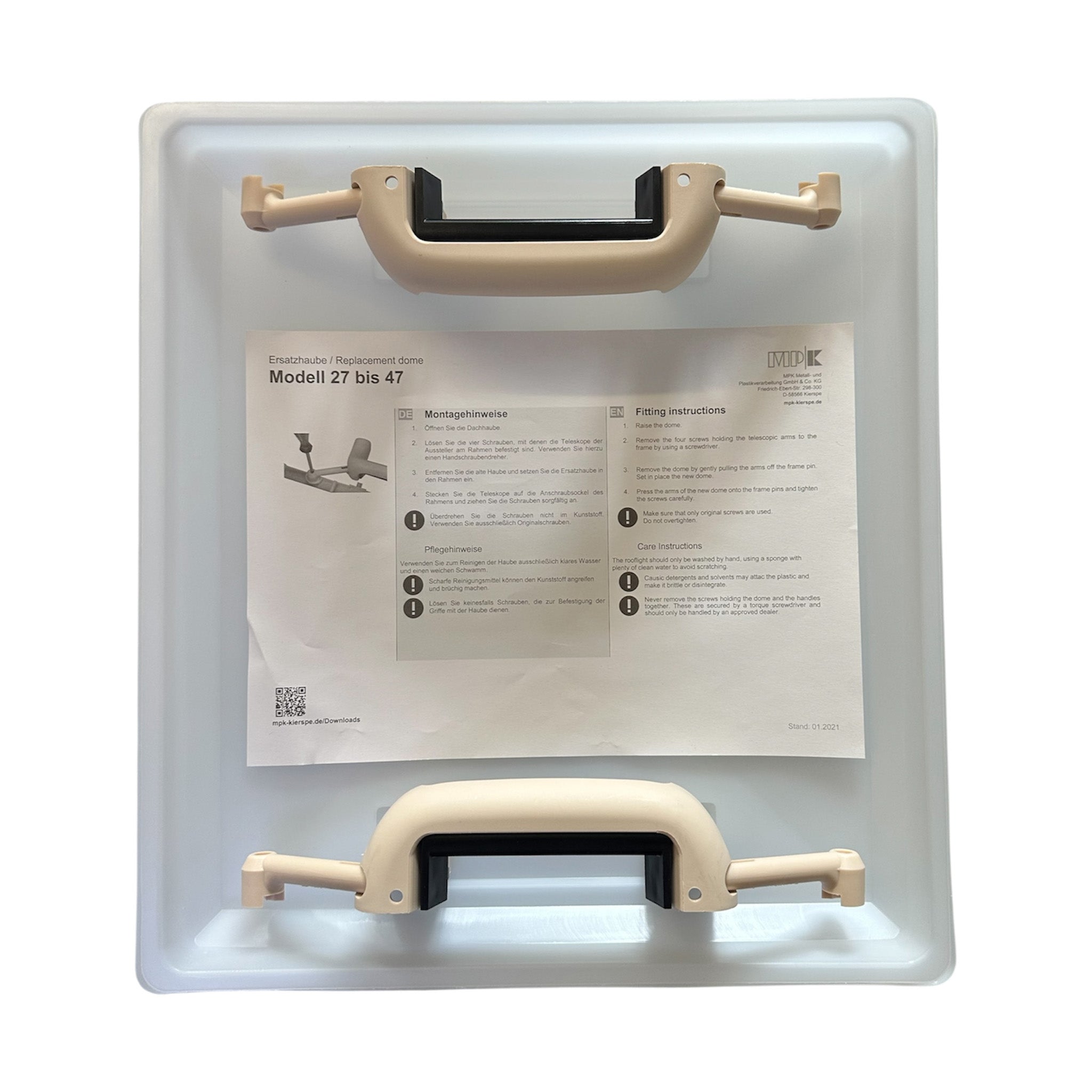 Buy MPK 320 x 360 beige rooflight dome replacement for caravan motorhome rooflights