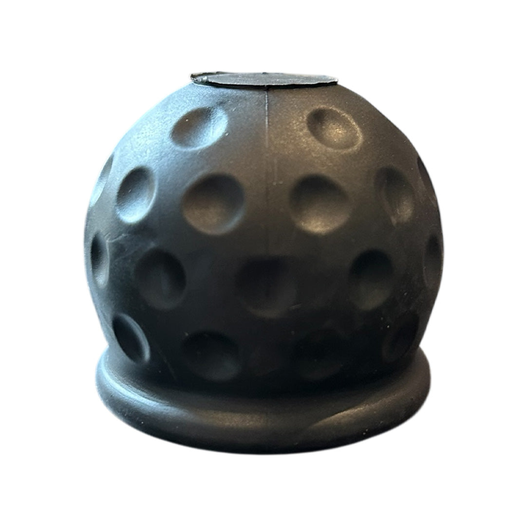 Soft rubber tow ball cover for caravan or trailer towbar