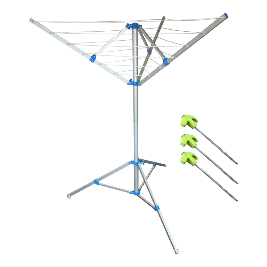 Via Mondo 3 Arm Camping Clothes Dryer 120 x 120 x 145cm for Caravans and Outdoor Use