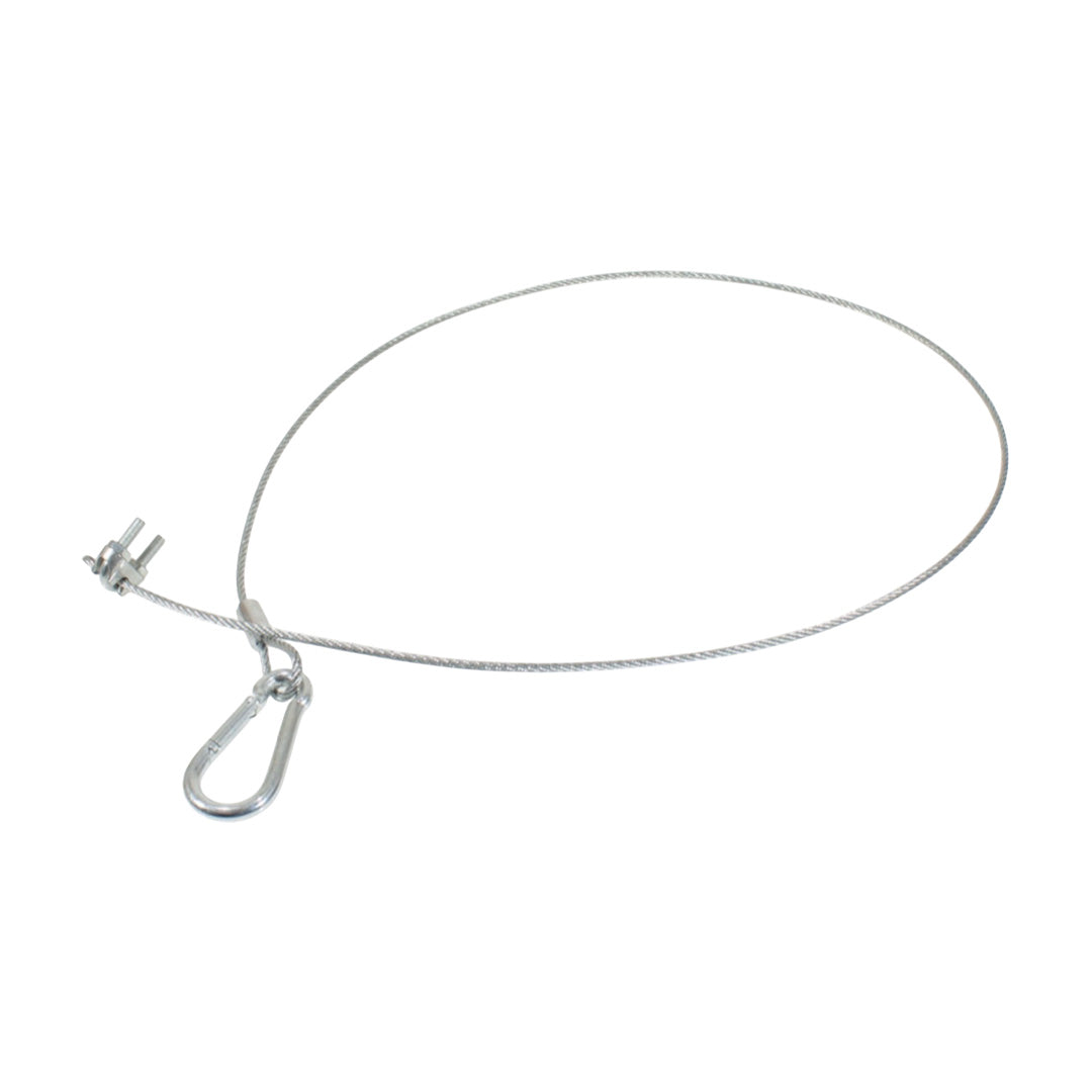 W4 galvanised breakaway safety cable for caravan or trailer towing emergency handbrake system