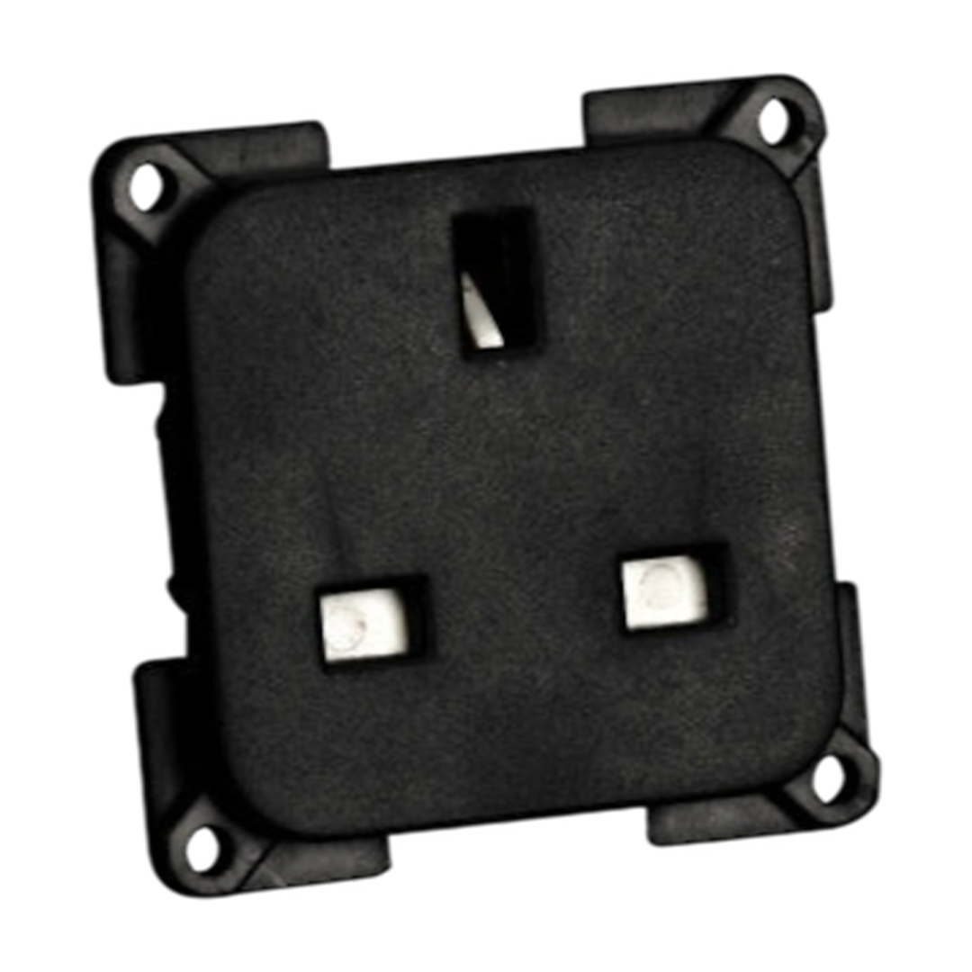 c-line 13 amp socket in black for caravans, motorhomes, and campervans