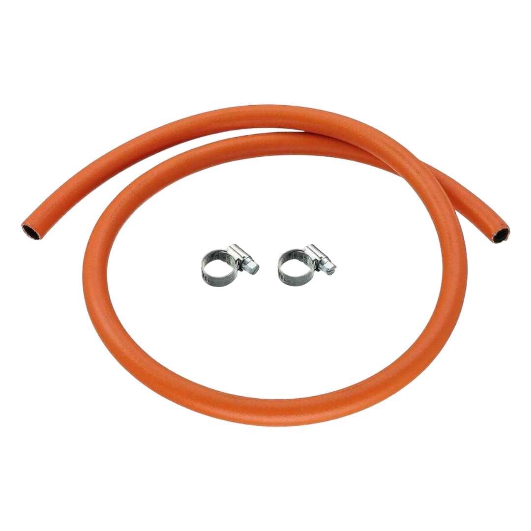 Calor 1m low-pressure gas hose with clips for safe caravan and motorhome connections
