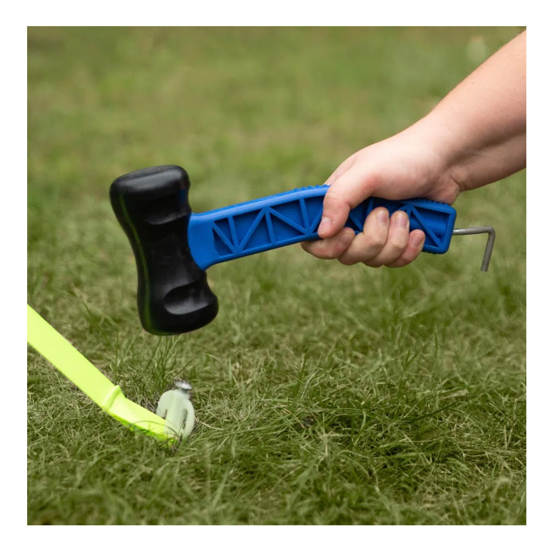 Heavy-duty camping mallet with integrated steel peg puller by Streetwize Leisurewize