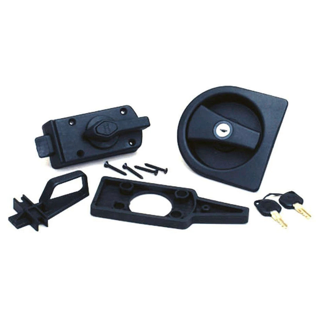 Caraloc 2000 complete left hand caravan and motorhome door lock assembly PO376