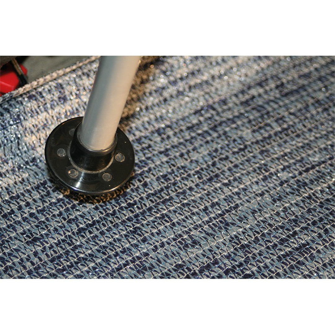 Pair of caravan awning rear leg poles – secure fitting with peggable foot and sheath