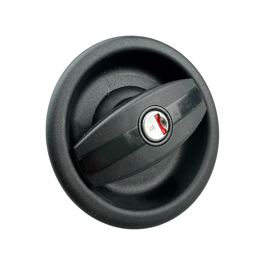 Caravan door lock and handle by Trigano Zadi – black right hand model X800191B