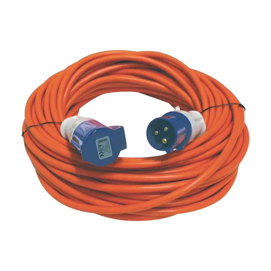 25m caravan mains hook up lead 230v camping electric extension cable with plug and socket