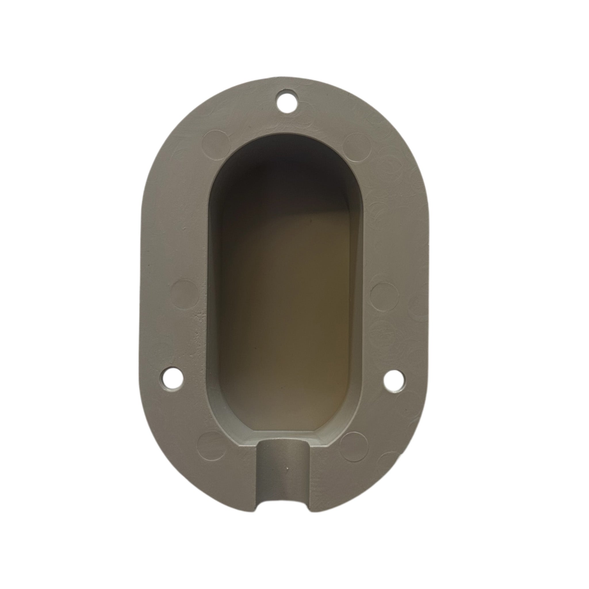 Grey cable entry cover PowerPart 3 screw fixing for sealing external cables on caravan motorhome