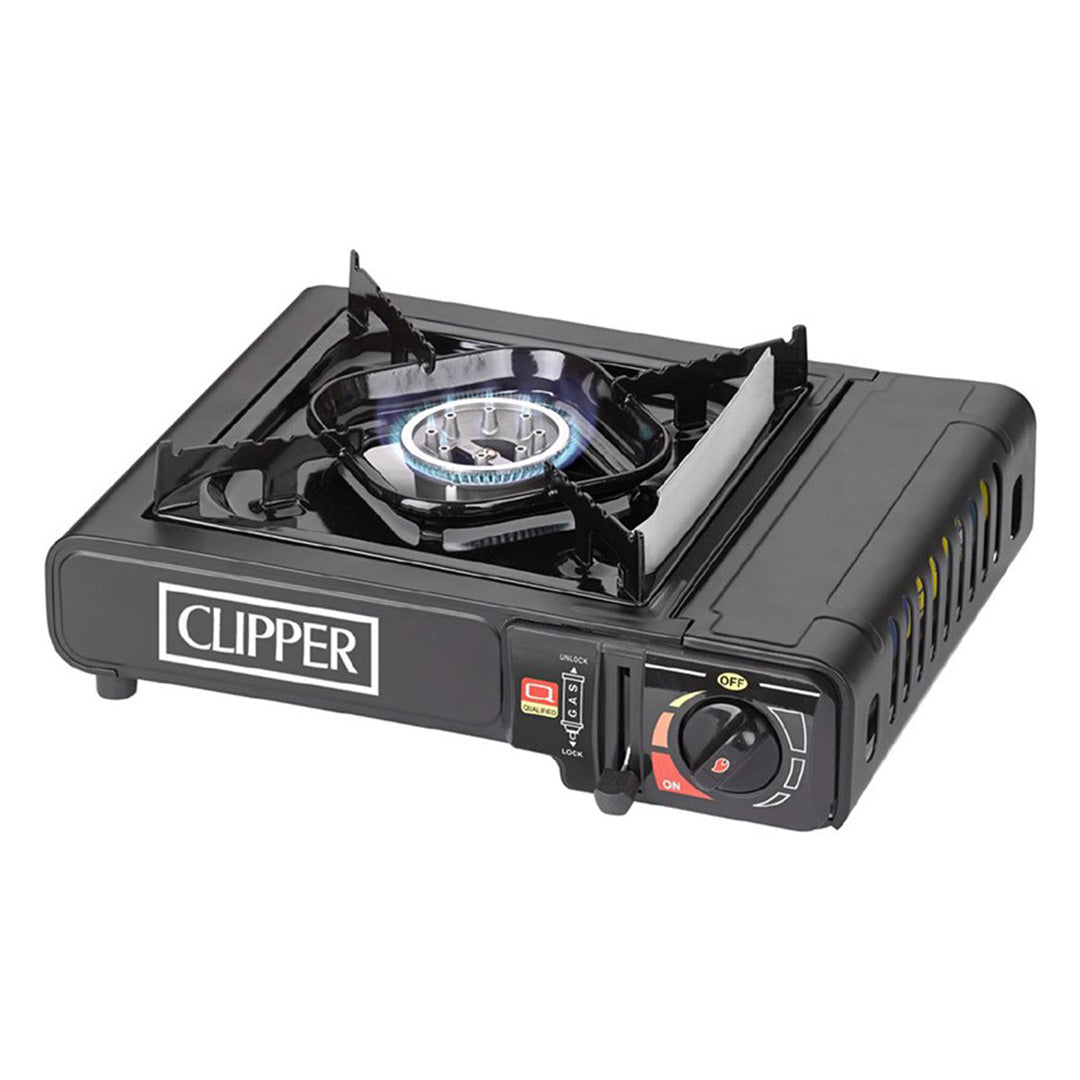 Clipper portable single burner gas camping stove for outdoor cooking and camping
