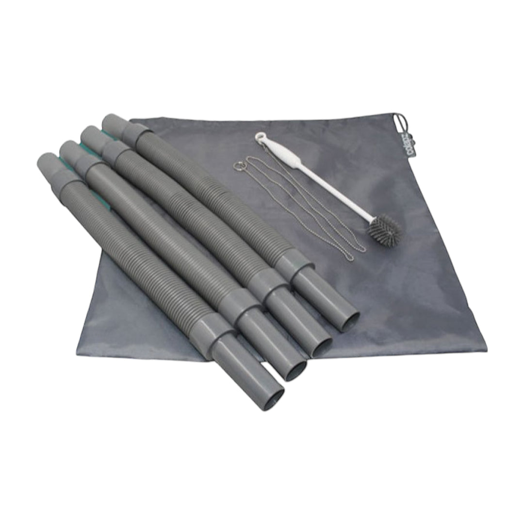 Flexible COLAPZ Waste Water Outlet Kit for motorhomes and caravans, easy to extend, angle, clean, and store
