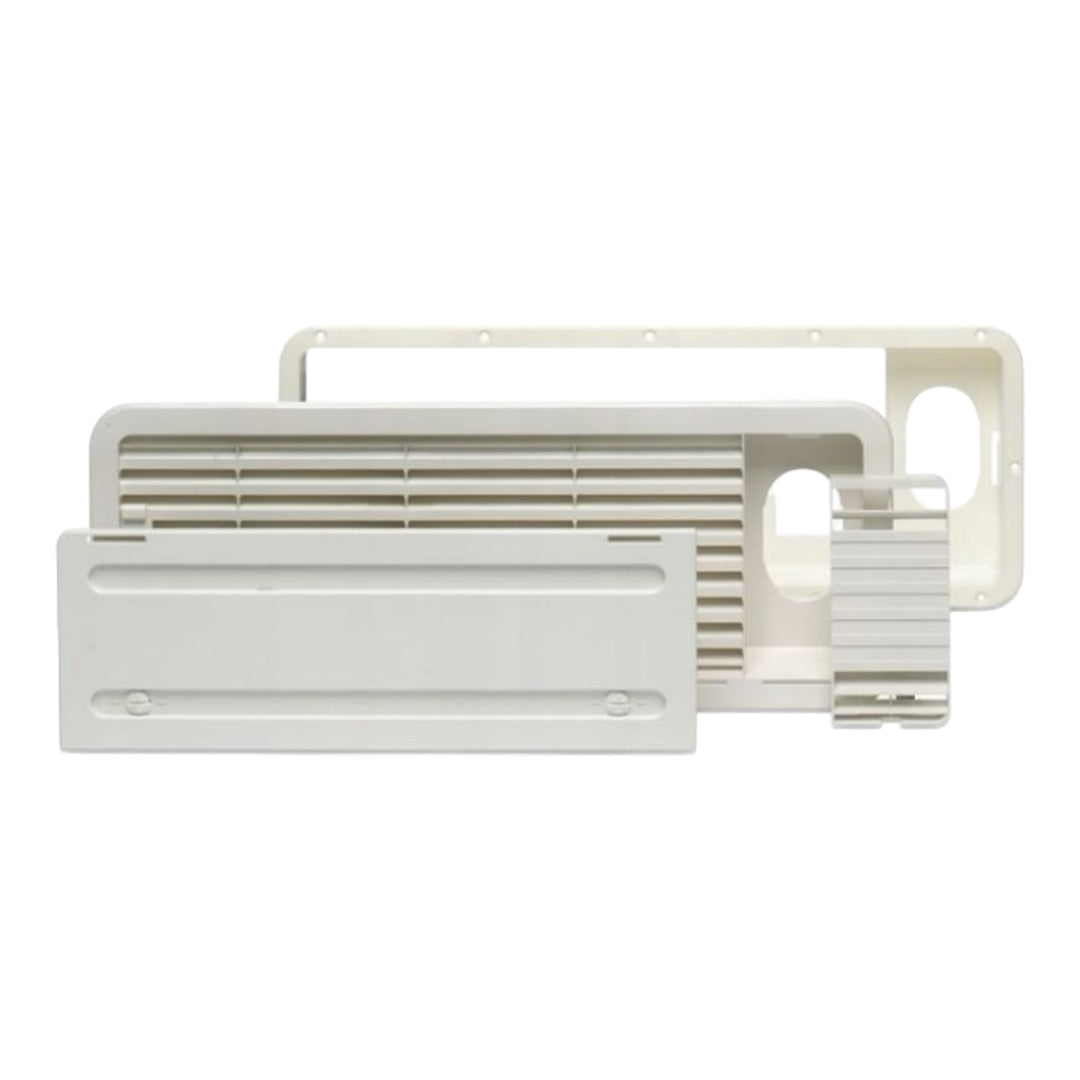 Dometic LS100 top ventilation grill in white with winter cover for caravan and motorhome fridges