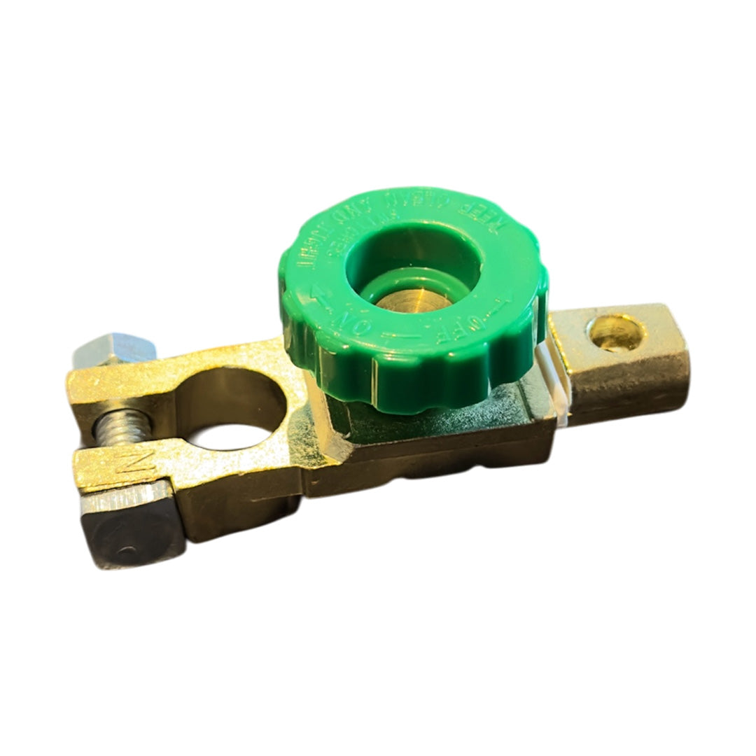 Durite negative battery disconnect terminal 2-021-00 with green knob isolator