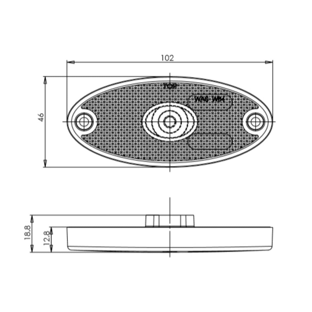 E approved LED trailer side light, Maypole amber lamp for 12V and 24V systems