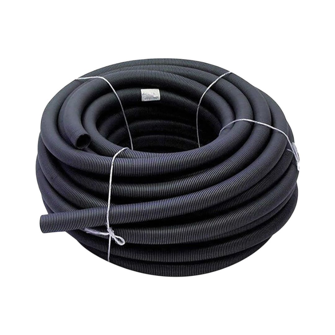 25mm Convoluted PVC Waste Water Hose Pipe - Dark Grey (Sold Per Metre)