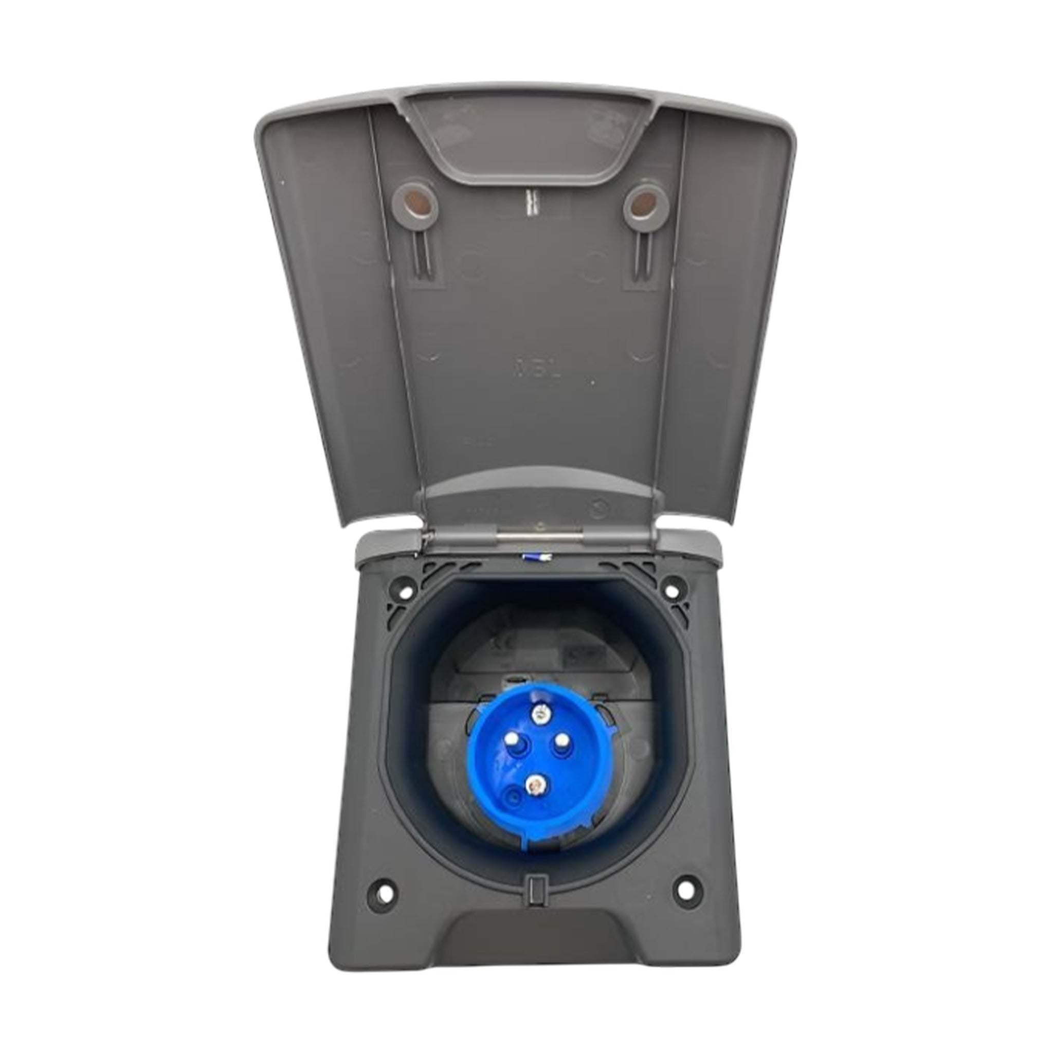 Fawo Flush Mains Hook-Up Inlet with Magnetic Lock - Grey