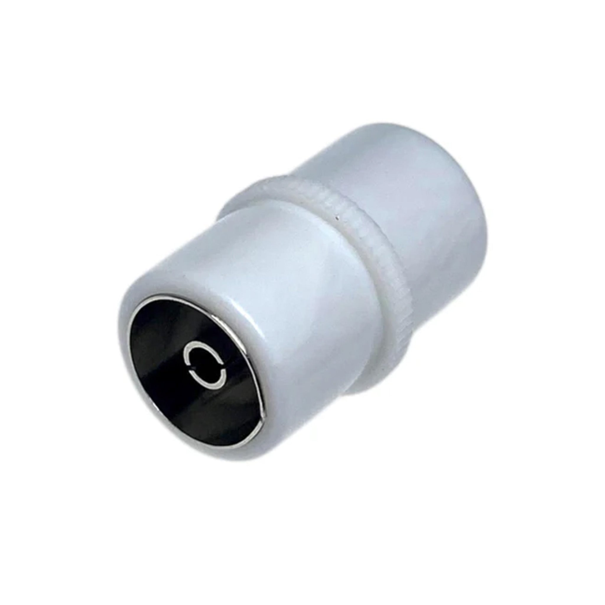 Female to female coax TV connector suitable for caravan motorhome setups