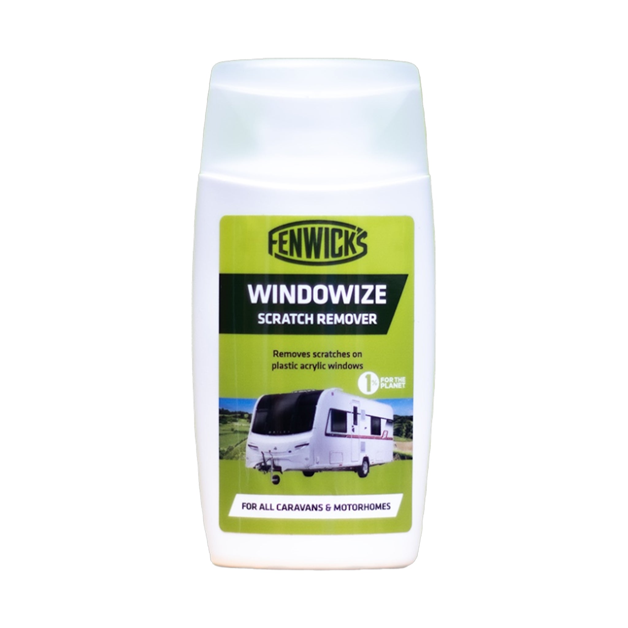 Fenwicks Windowize Acrylic Window Scratch Remover 100ml for caravan and motorhome plastic windows removes light scratches and restores clarity