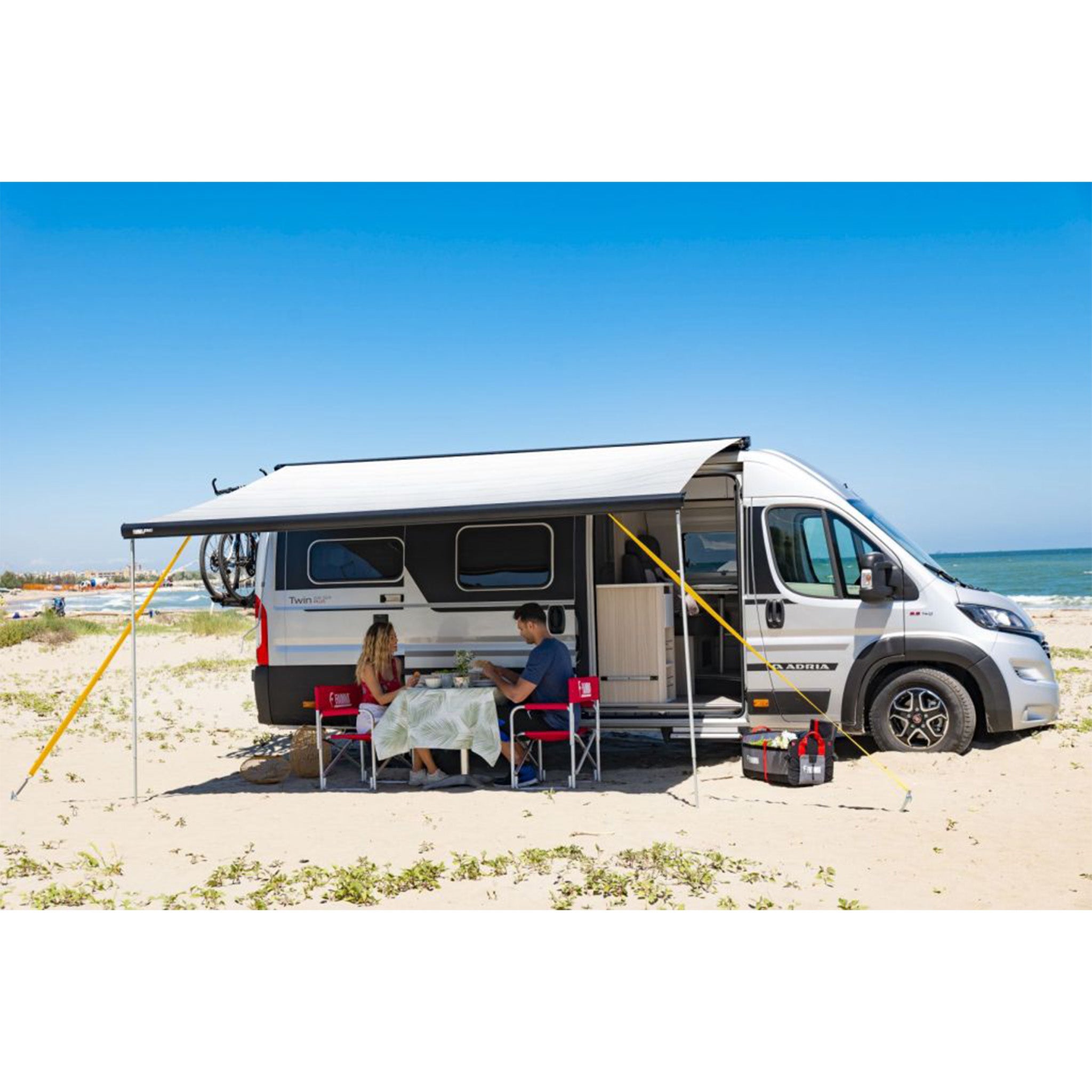 Fiamma yellow awning tie down strap kit 98655-128 for securing caravan and motorhome awnings