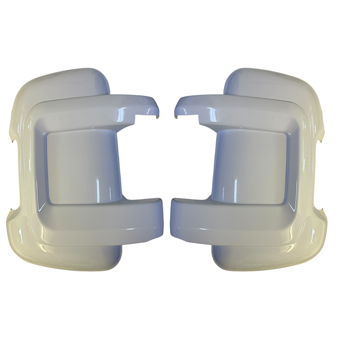 Durable wing mirror protective covers for Fiat Ducato, Peugeot Boxer, and Citroen Jumper short arm models 2006+.
