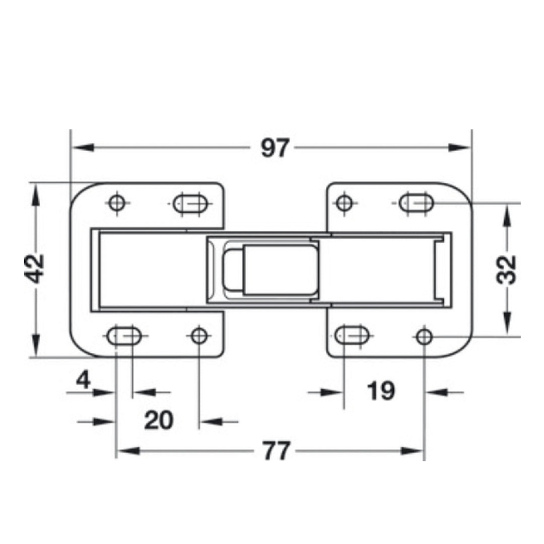 Häfele 343.33.970 Easy Mount sprung concealed hinge dimensions