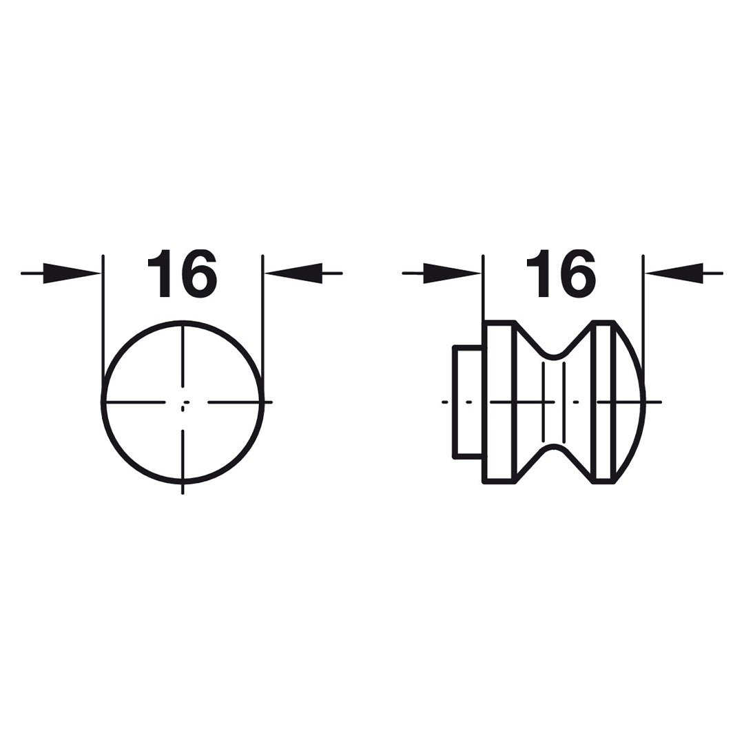 Häfele 229.07.606 push button knob for motorhome and caravan cupboard locks