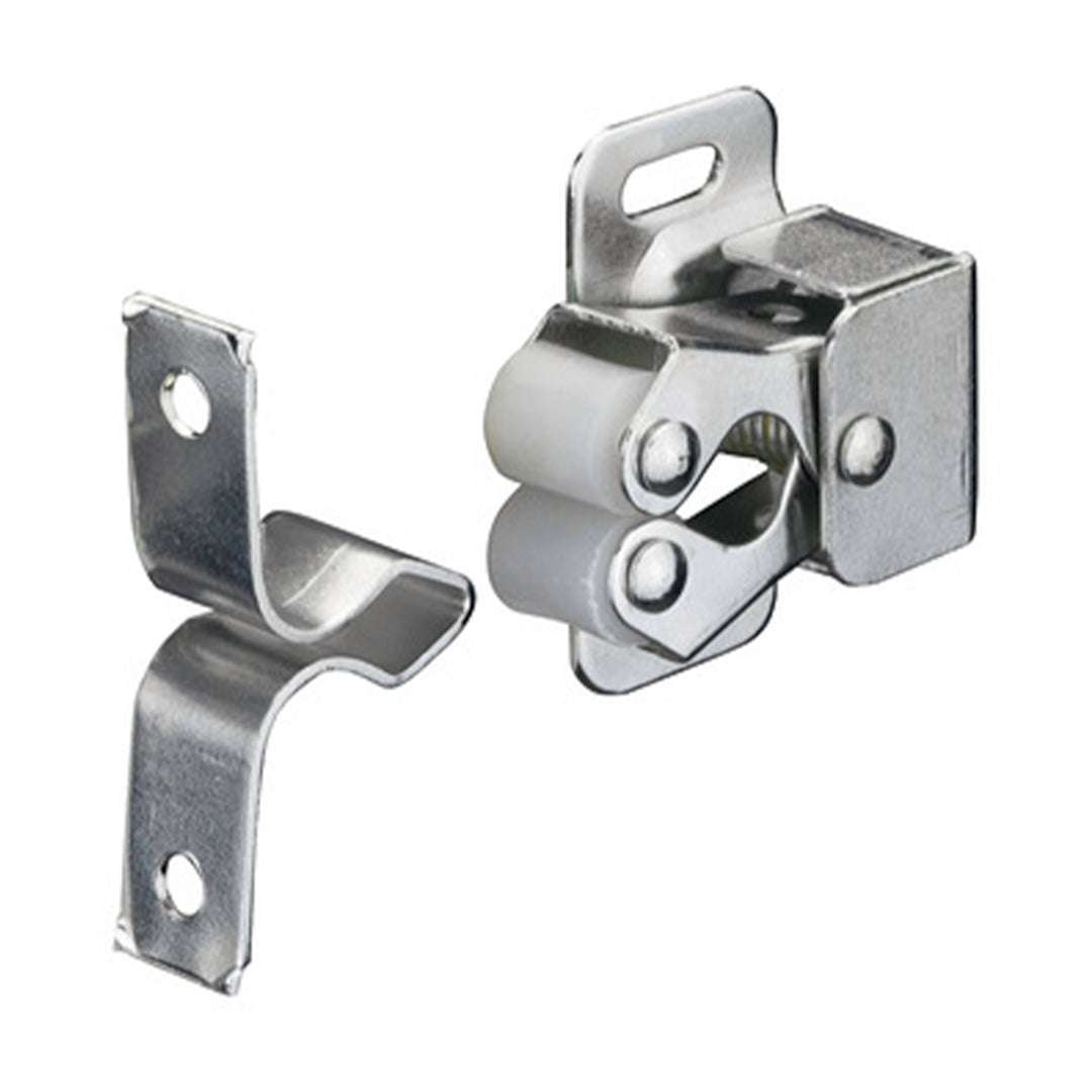 Häfele 244.01.903 spring loaded twin roller cupboard catch with steel striker plate
