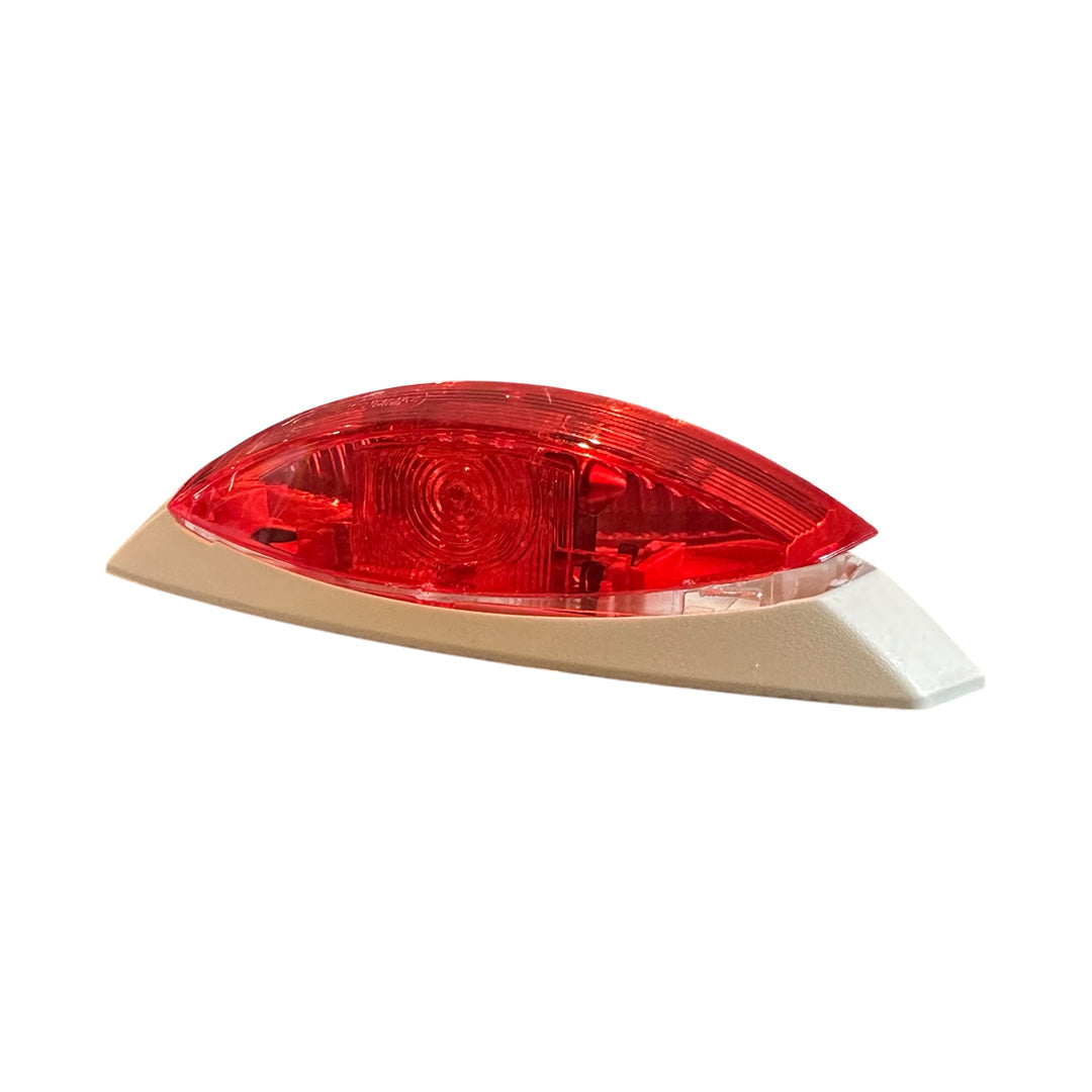 Left hand red and white Hella marker lamp for caravan or motorhome available at thomastouring.co.uk
