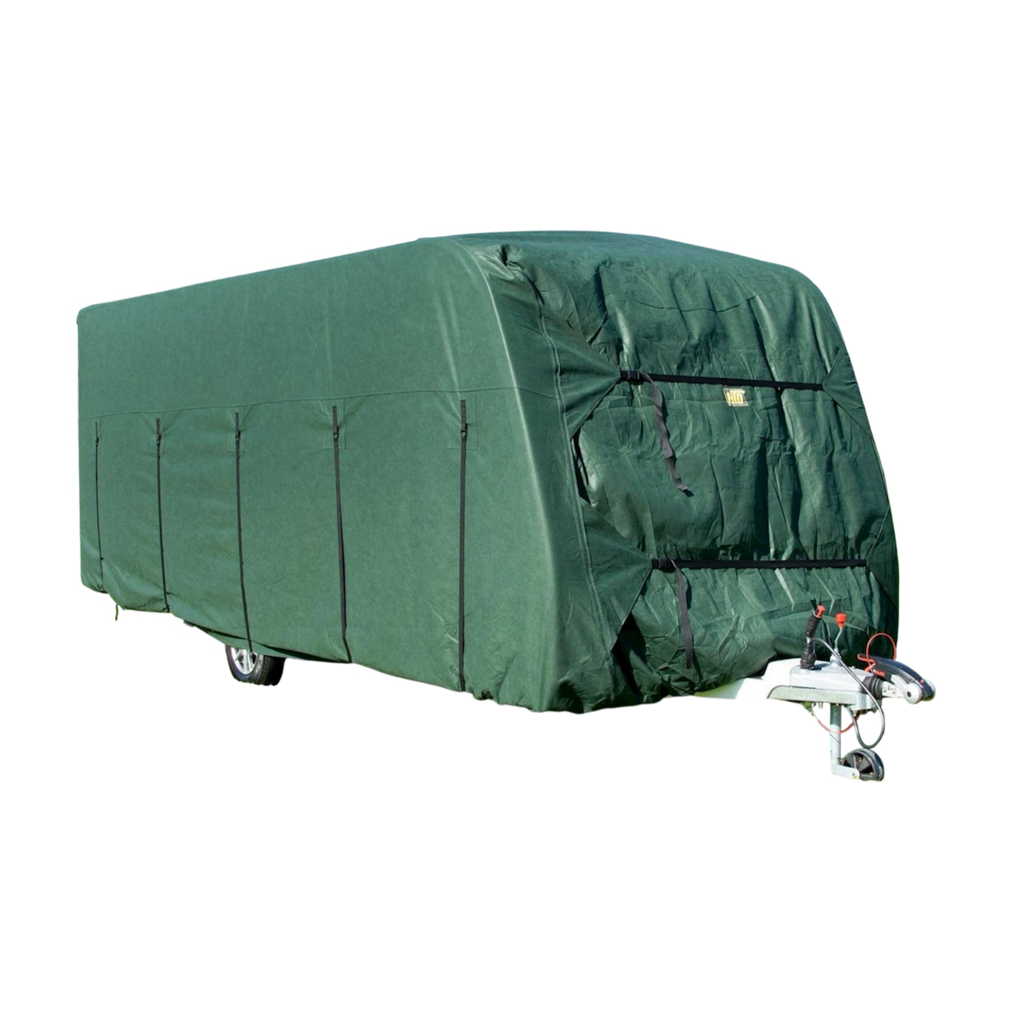 HTD green breathable caravan storage cover for winter protection