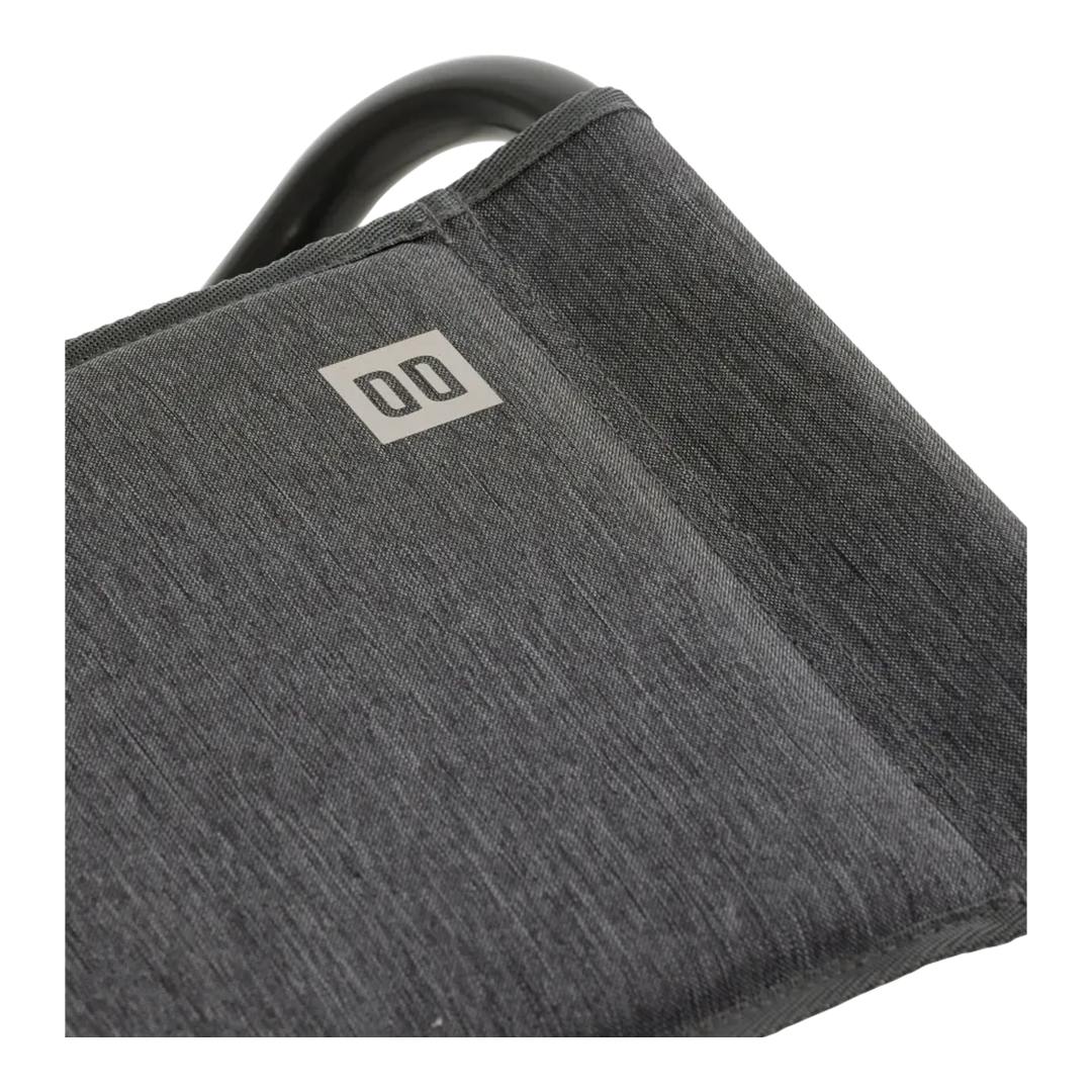Portable Travellife Lago folding stool in stormy grey, perfect for camping, motorhomes, and outdoor adventures