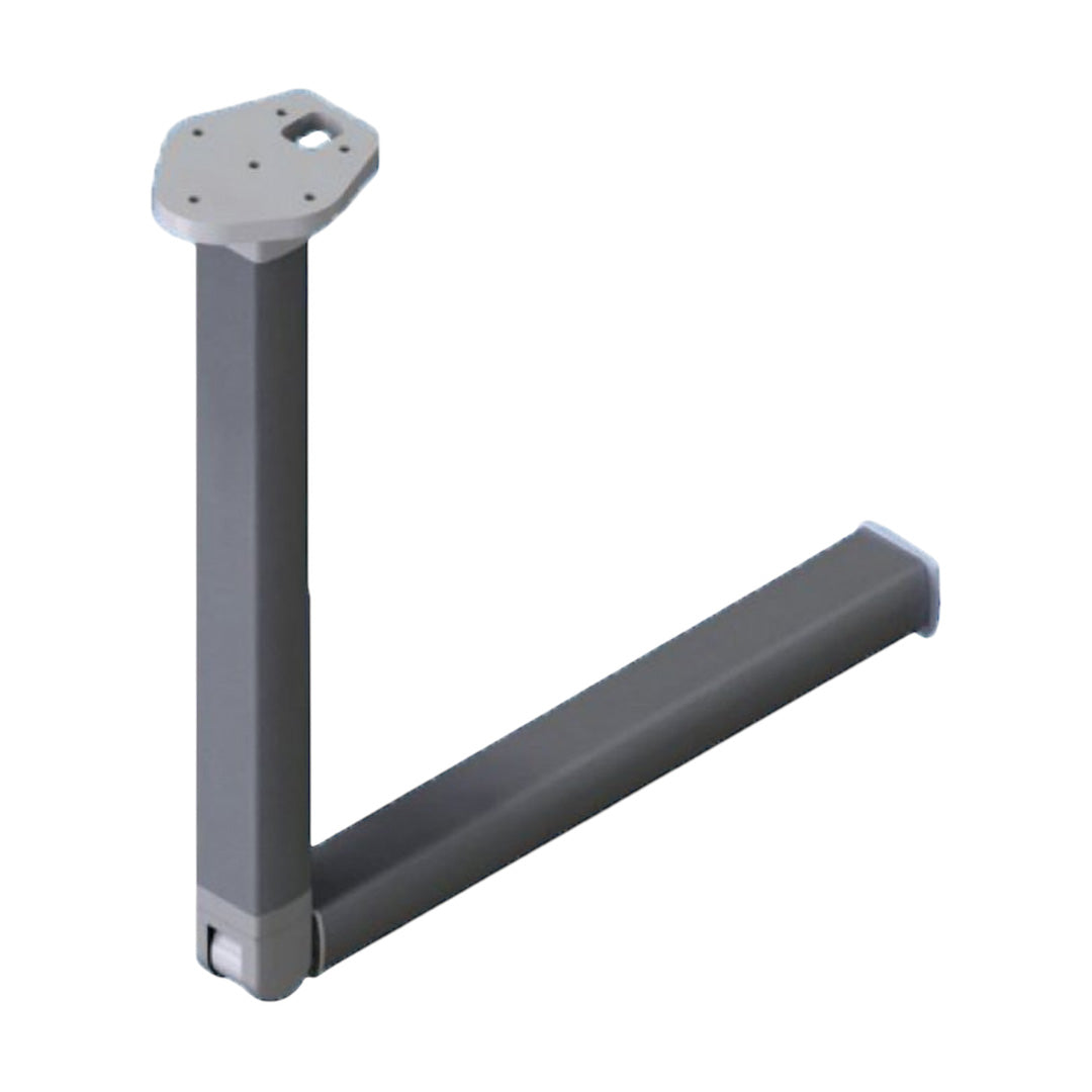 Lippert Astro 72cm folding table leg for campervan and caravan, hinged aluminium support with plastic hinge and top plate